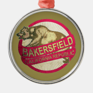 Bakersfield California beer vakantieversiering Metalen Ornament