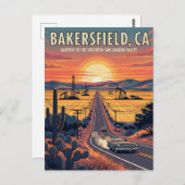 Bakersfield California Central Valley Briefkaart (Voorkant / Achterkant)