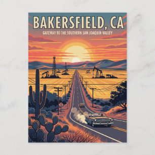 Bakersfield California Centrale Vallei Briefkaart