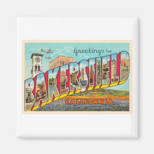 Bakersfield California, groot letter Briefkaart Magneet