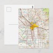 Bakersfield California kaart (Voorkant / Achterkant)