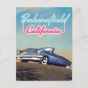 Bakersfield California reisposter Briefkaart