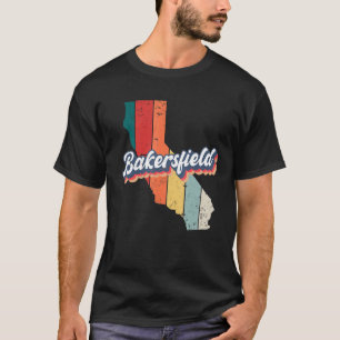 Bakersfield City Retro Hometown California T-shirt