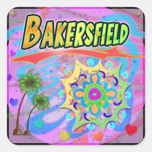 Bakersfield True Progress-Sticker Vierkante Sticker (Voorkant)