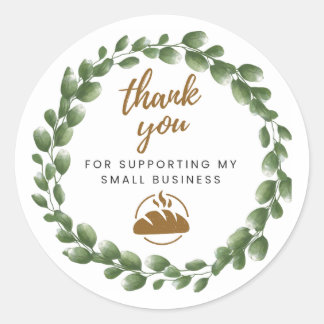 Bakery Baked Good Thank You Round Sticker
