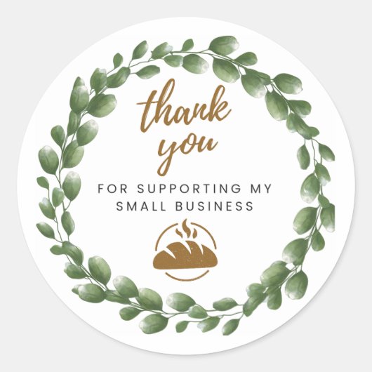 Bakery Baked Good Thank You Round Sticker (Devant)