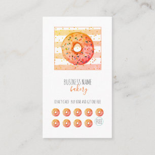 Bakery Baker Donut Pastry Chef Loyalty-kaart Klantenkaartje
