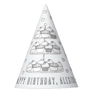Bakery Birthday Party - Kleur uw eigen partijPet Feesthoedjes