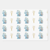 Bakery Blue Flower Mixer Inpakpapier Vel (Voorkant 2)