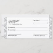 Bakery Boutique Style Cadeaubonnen (Achterkant)