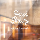 Bakery branding bedrijfs script raam glas raamsticker (Vel 2)