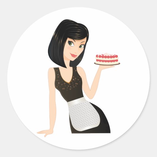 Bakery Chef Ronde Sticker (Voorkant)