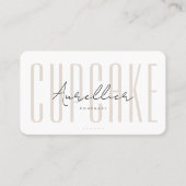 Bakery Cupcake Cake Decorator Sand Minimal Visitekaartje (Voorkant)