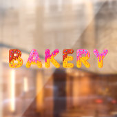 Bakery Donut Cartoon Biscuit Glazed Sprinkles Raamsticker (Vel 2)