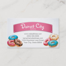 Bakery Donut Visitekaartje Design Sjabloon