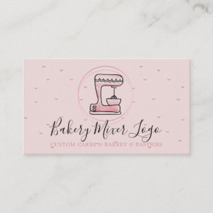 Bakery Gebak Patisserie logo Cirkel roze Visitekaartje