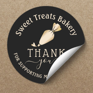 Bakery Hartelijk dank voor uw bestelling Modern Bl Ronde Sticker