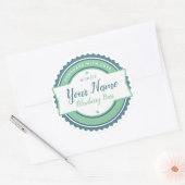 Bakery Label Keuken Sticker Aqua Blauw (Envelop)