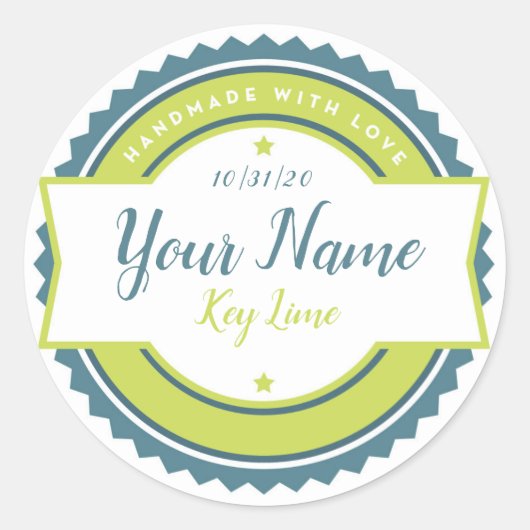Bakery Label Keuken Sticker Key Lime (Voorkant)