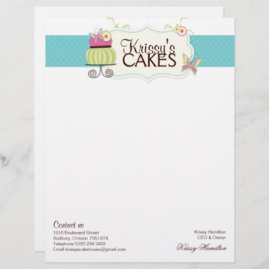 Bakery Letterhead Briefhoofd (Voorkant / Achterkant)