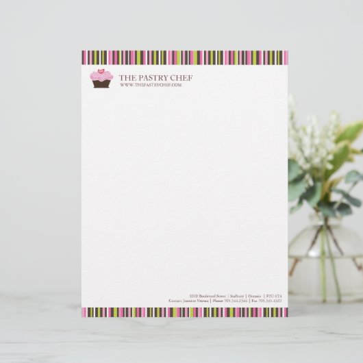 Bakery Letterhead Briefhoofd Ontwerp (Staand voorkant)