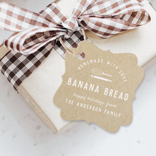 Bakery Logo Holiday Baking Gift Kraft Bedankjes Labels