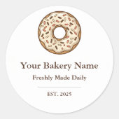 Bakery Logo Sticker - Custom Donut Icon Design (Devant)