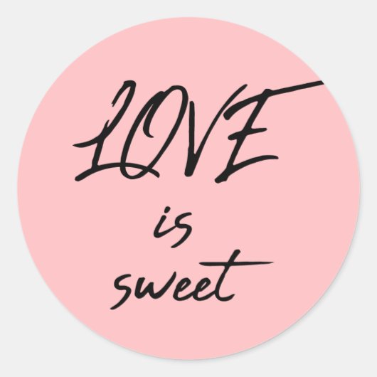 Bakery Love is Sweet Business Packaging Stickers (Voorkant)