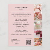 Bakery Menu Flyer Template with QR Code (Voorkant)