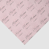 Bakery met monogramlogo roze tissuepapier (Detail)