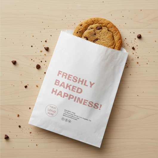 Bakery Modern Custom Logo Paper Bag Bedankzakje