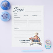 Bakery Pastry Chef Baking Recipe Page Cookbook Flyer (Enkel)