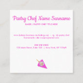 Bakery Pastry Chef Berry Cheesecake Vierkante Visitekaartje (Achterkant)