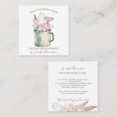 Bakery Pastry Chef mok Boho chic Vierkante Visitekaartje (Voorkant / Achterkant)