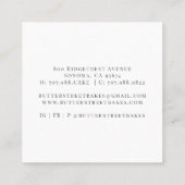 Bakery Pastry Chef Vierkante Visitekaartje (Achterkant)