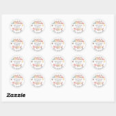 Bakery Pastry Chef Waterverf Desserts Ronde Sticker (Vel)