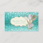 Bakery Pastry Hand Tools Bokeh Visitekaartje (Voorkant)