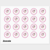 Bakery Pink Mixer Ronde Sticker (Vel)