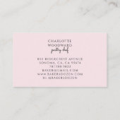 Bakery Pink Watercolor Baking Ingredients Visitekaartje (Achterkant)