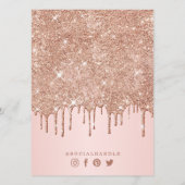Bakery Roos Gold Glitter Pink Drip Price List Menu (Achterkant)