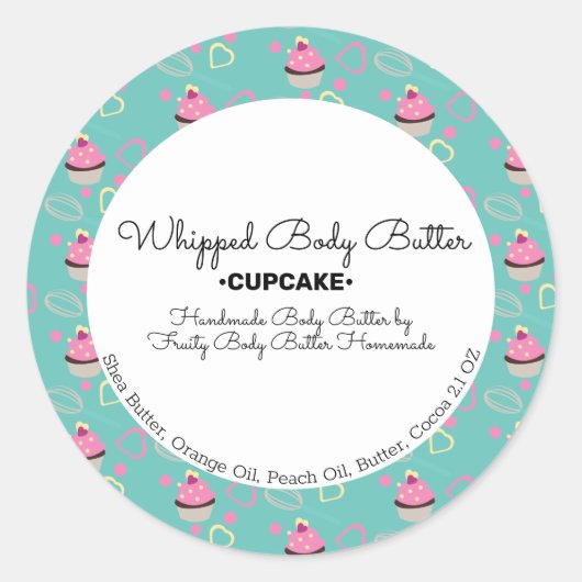 Bakery Scent Butter Bath Branding Packaging Ronde Sticker (Voorkant)