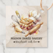 Bakery Store Pastry Chef Dessert Sweets Cake Baker Bedankjes Labels (Achterkant)