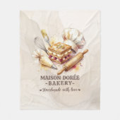 Bakery Store Pastry Chef Dessert Sweets Cake Baker Fleece Deken (Voorkant)