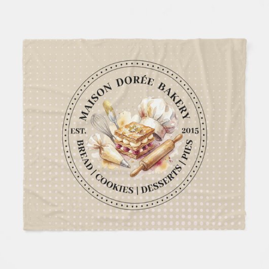 Bakery Store Pastry Chef Dessert Sweets Cake Baker Fleece Deken (Voorkant (Horizontaal))
