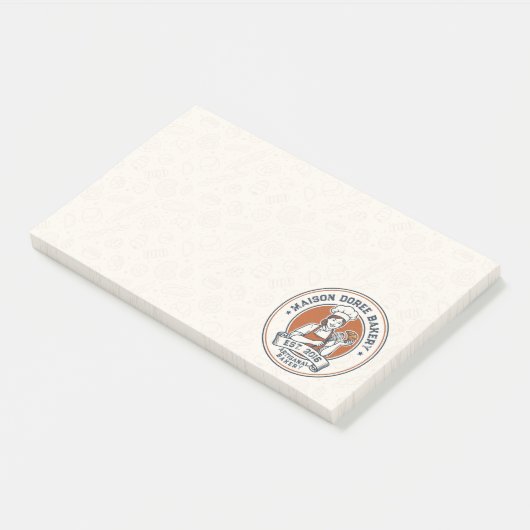 Bakery Store Pastry Chef Dessert Sweets Cake Baker Post-it® Notes (Schuin)