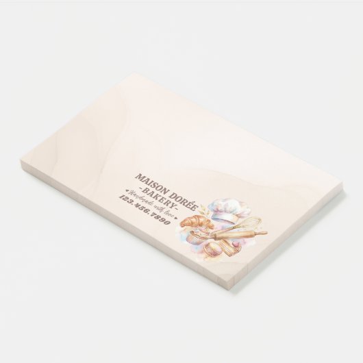 Bakery Store Pastry Chef Dessert Sweets Cake Baker Post-it® Notes (Schuin)