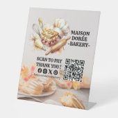 Bakery Store Pastry Chef Dessert Sweets Cake Baker Reclamebord Met Voetstuk (Voorkant)