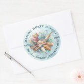 Bakery Store Pastry Chef Dessert Sweets Cake Baker Ronde Sticker (Envelop)