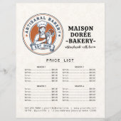 Bakery Store Pastry Chef Menu Price List Pay Here (Devant)