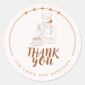 Bakery Thank You for Using Our Services Sticker (Devant)